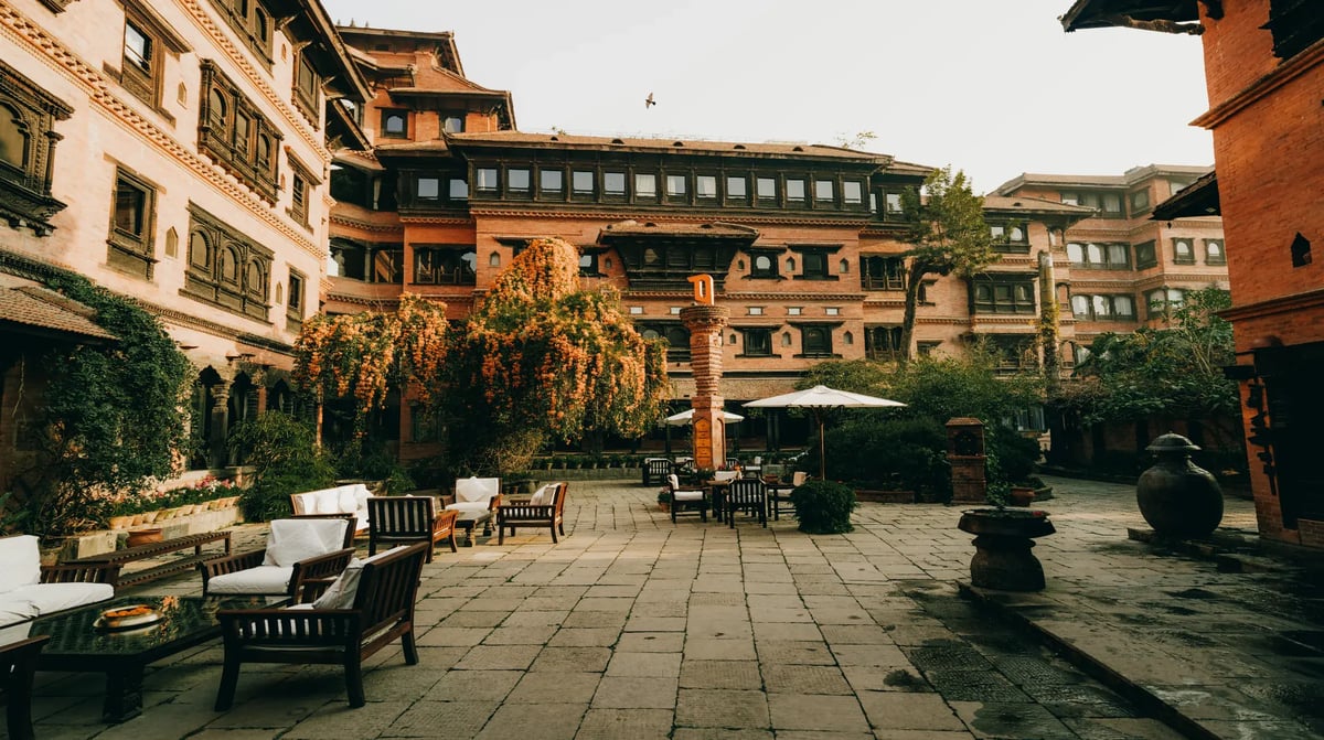 Dwarikas binnenplaats