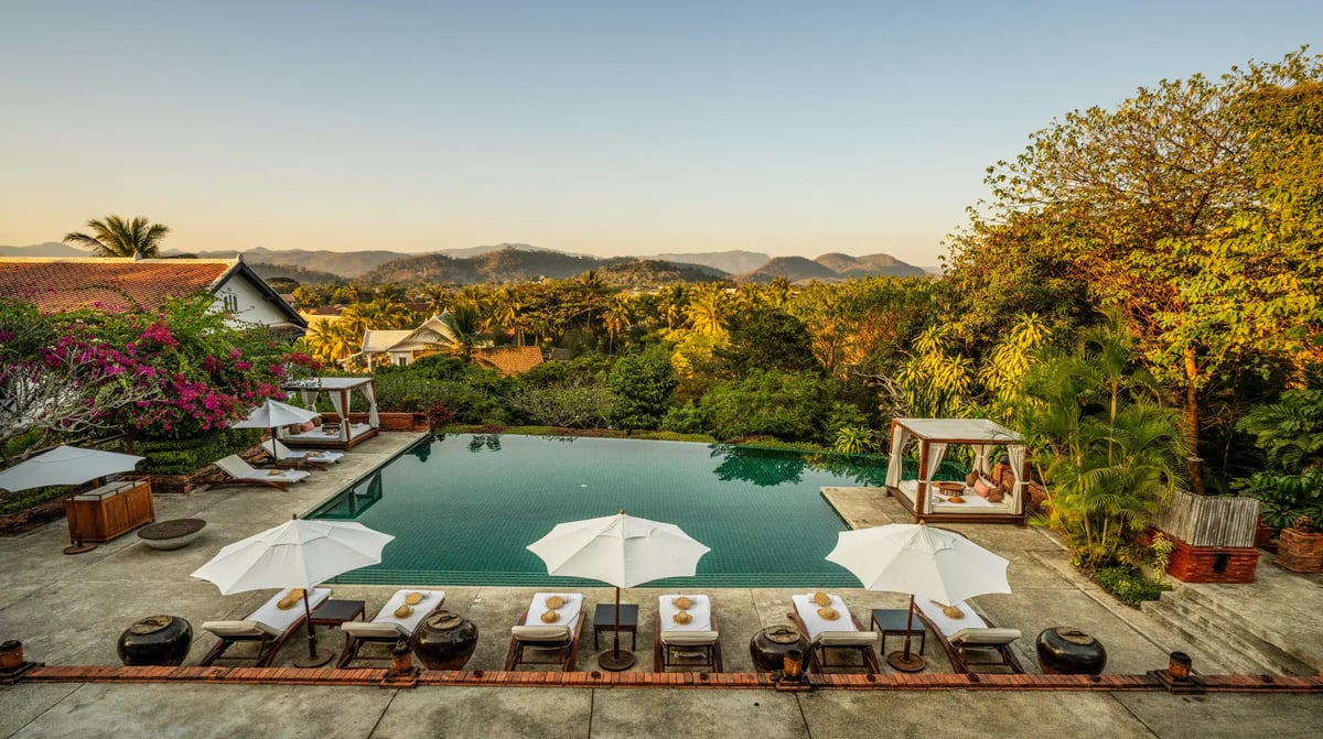 La Résidence Phou Vao pool aerial