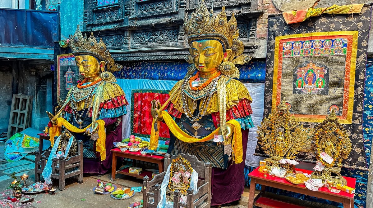 Nepal altaar met offers