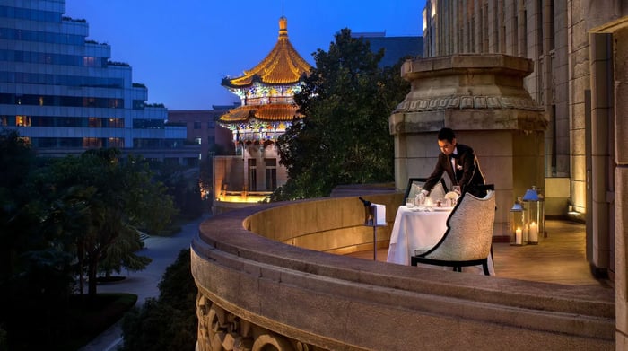 Sofitel Legend Peoples Grand Hotel Xian balcony dinner