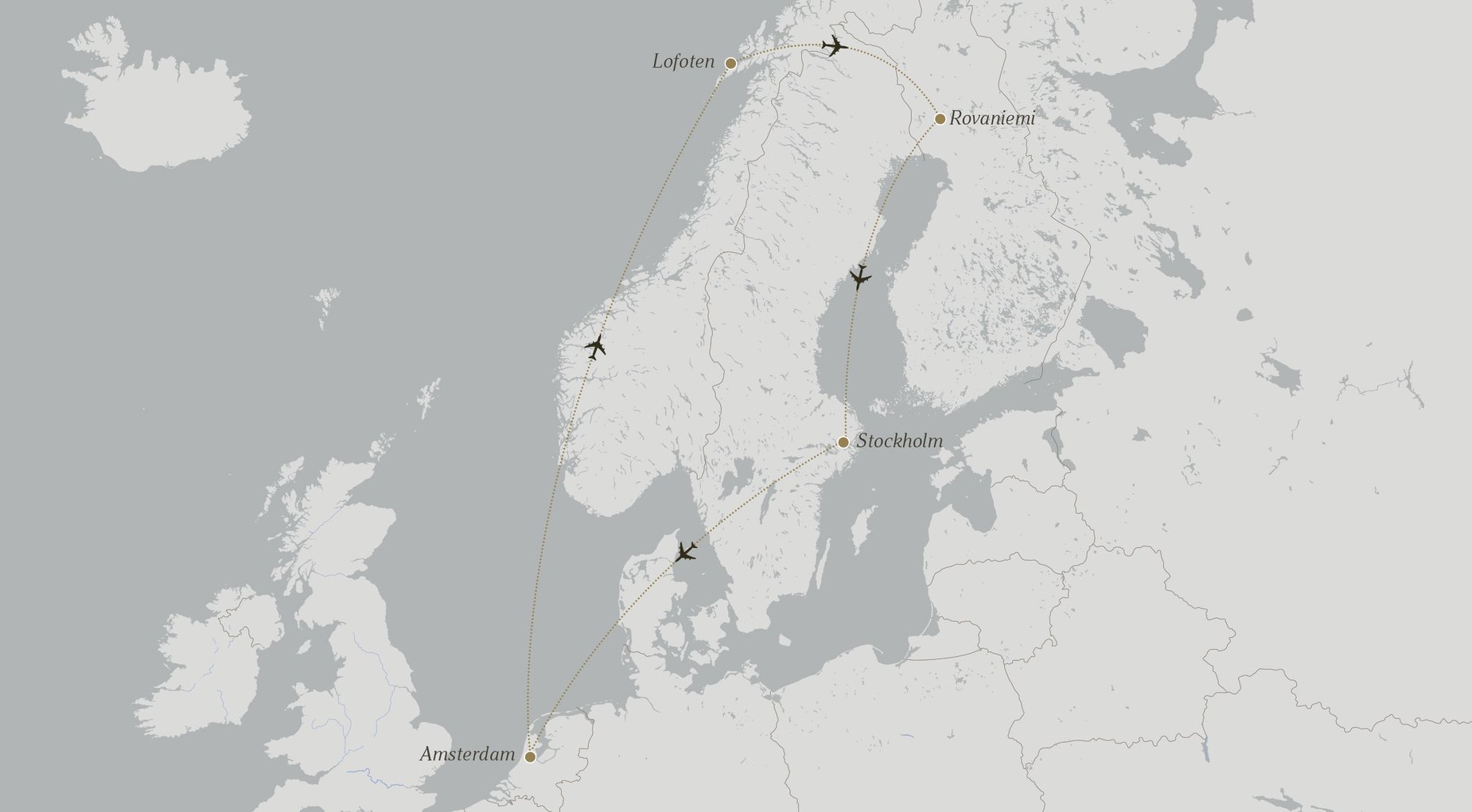Kaart Air Cruise Parels Noorderlicht