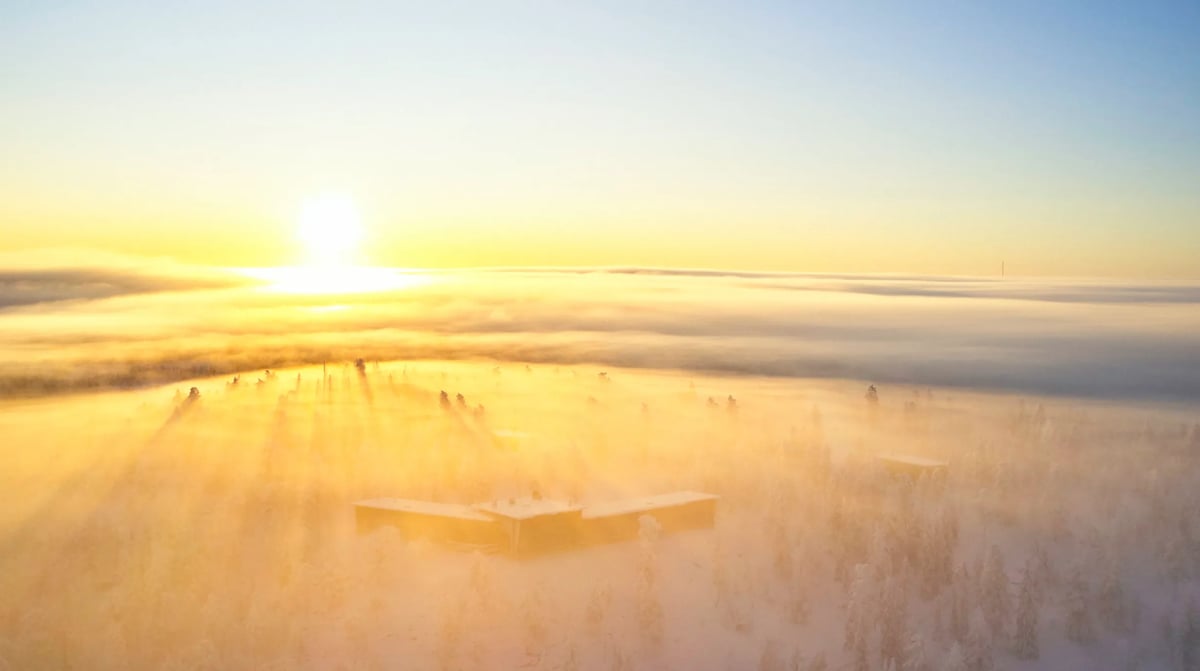 Octola - Aerial Winter sunrise