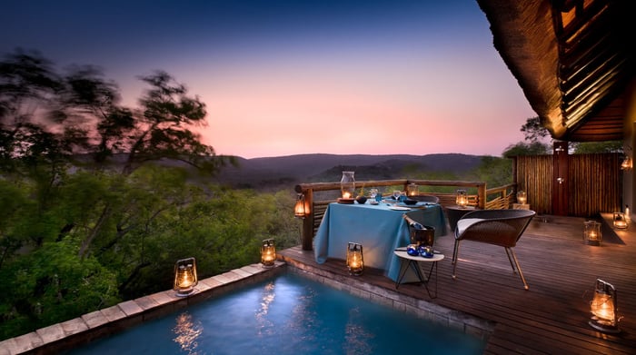 South Africa Phinda Mountain Lodge room suite private dining