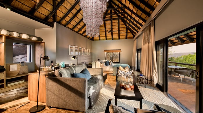 South Africa Phinda Mountain Lodge room suite sitting area