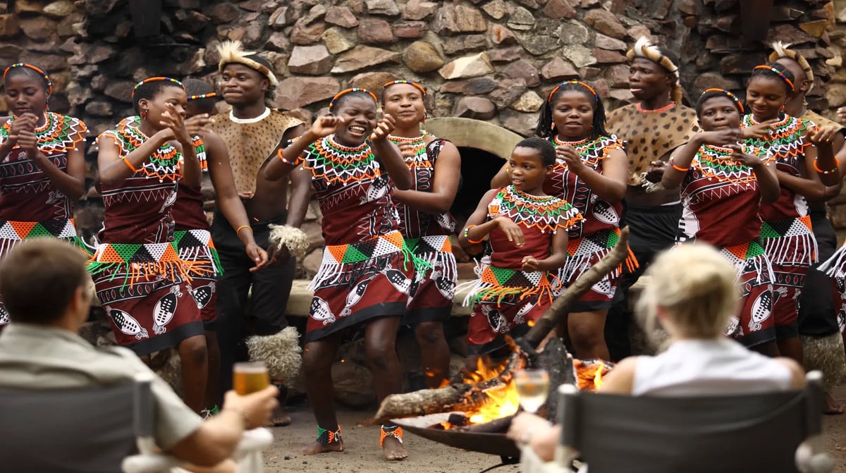 South Africa Phinda Mountain Lodge zulu dancers 2