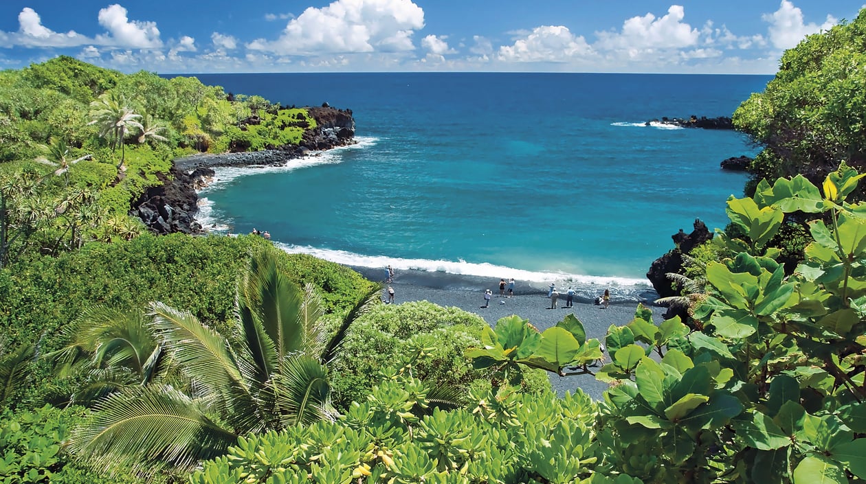Hawaii zwart strand