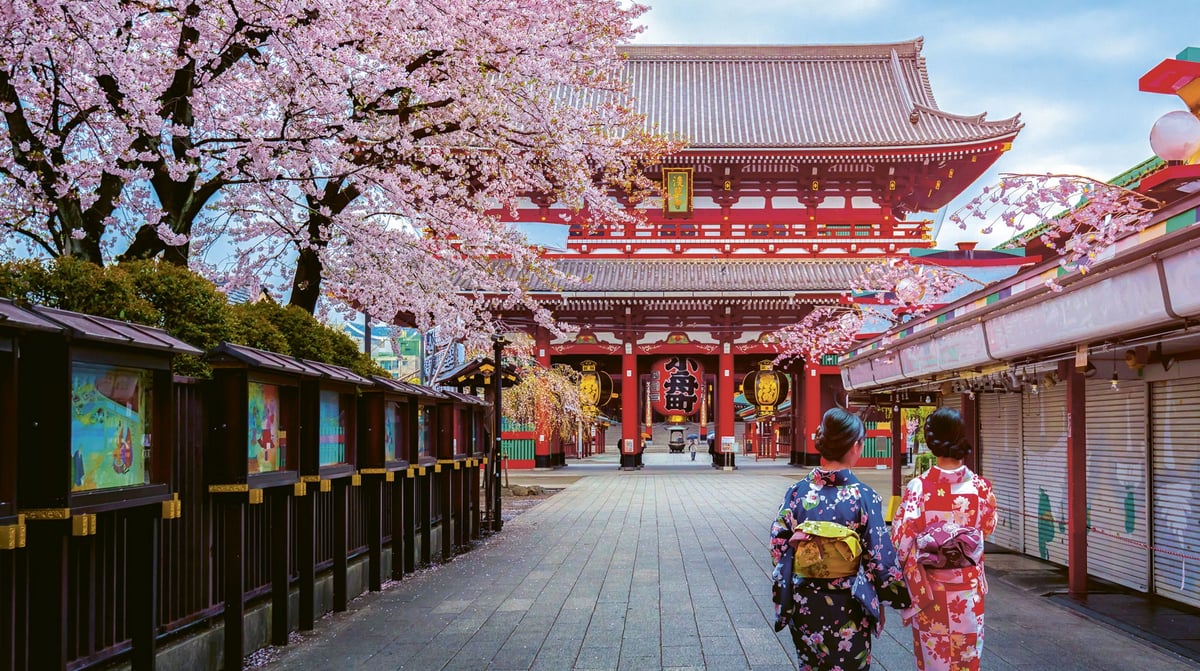 Geishas Sensoji Temple Asakusa Tokyo