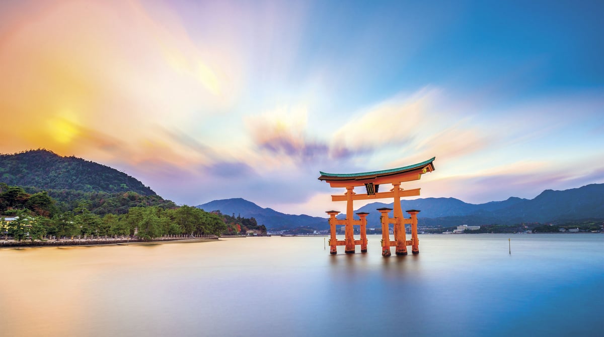 Miyajima Shrine Gate in Hiroshima, Japan