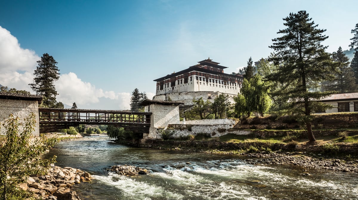 Rinpung Dzong and Pa Chhu River - Bhutan