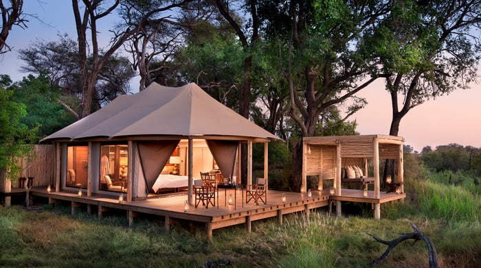 Botswana-andBeyondNxabega-Okavango-Tented-Camp-Tent-exterior