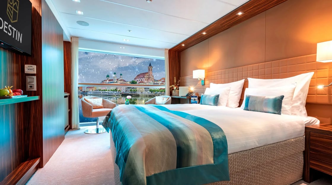 Amadeus Star a-b cabine met Donau winter