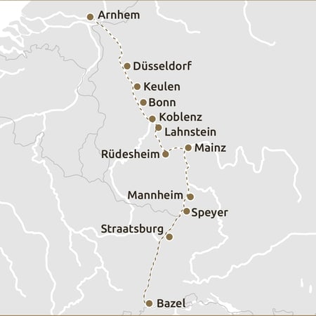 Routekaartje Vierlandencruise Advance