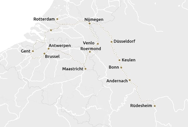 13-daagse cruise Parels van België  Romantische Rijn