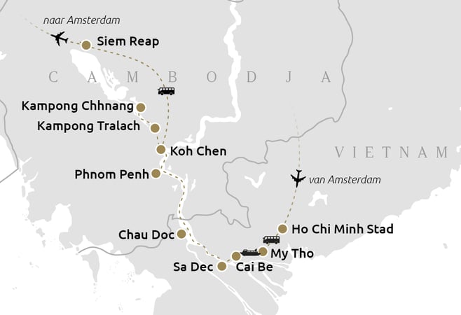 Mekong Discovery Saigon - Siem Reap upstream charter 17 feb 26