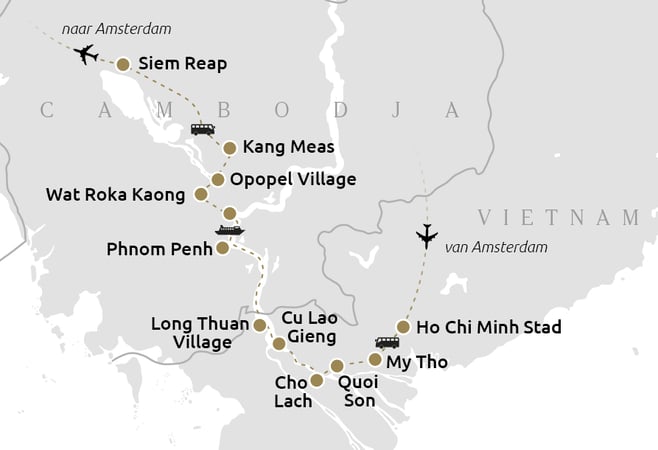 Mekong Navigator Saigon - Siem Reap upstream vanaf sep 25 - apr 26