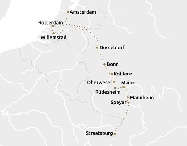 Routekaart Straatsburg Kerst