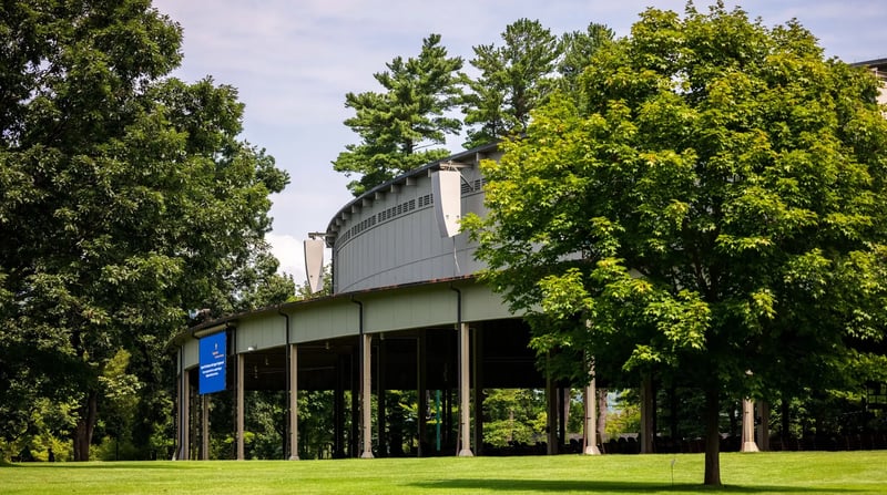 Tanglewood, Koussevitzky Music Shed Side View c_Aram Boghosian
