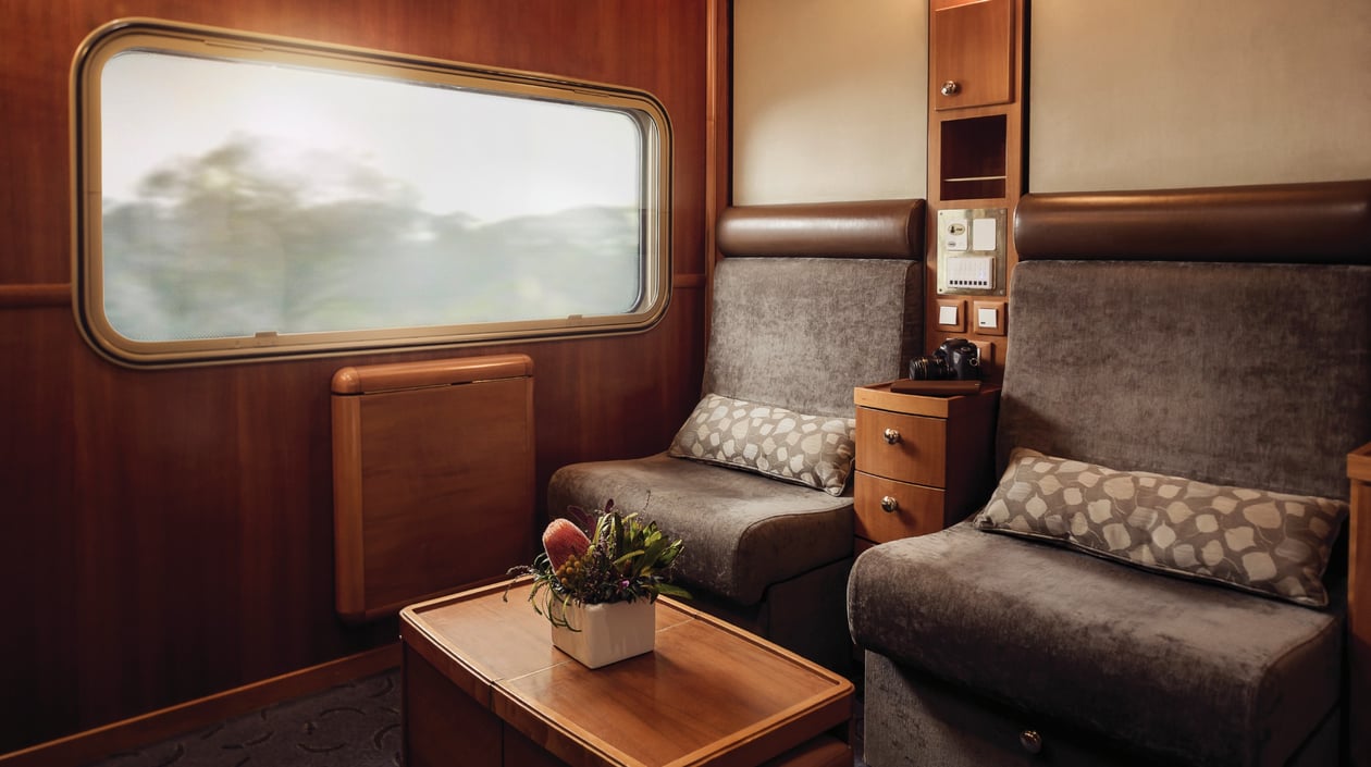 The Ghan Platinum Service Twin Cabin by Day