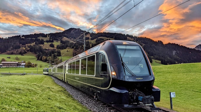 De beroemde Golden Pass Line van Montreux  naar Luzern