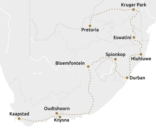 Avontuurlijke railcruise Zuid-Afrika