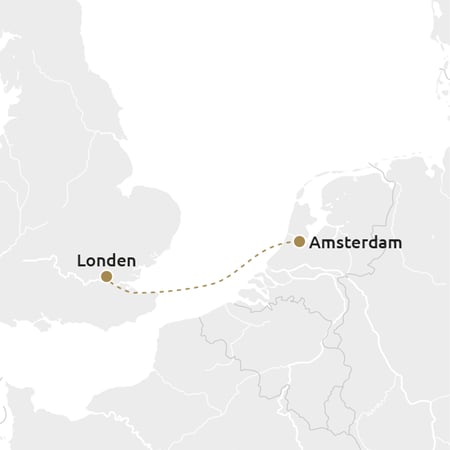 Routekaartje Londen en de Belmond British Pullman