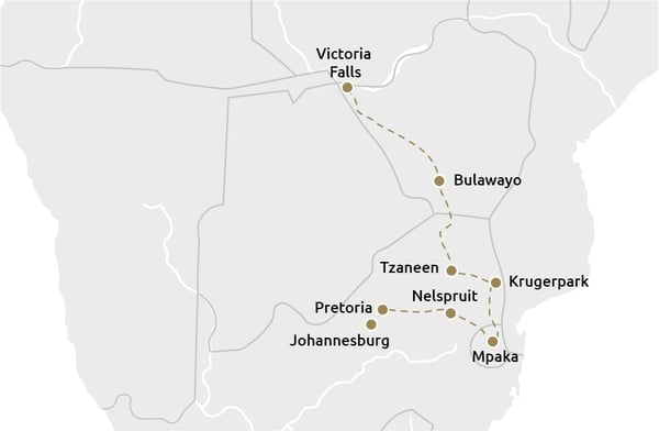 Southern Cross- Pretoria - Victoria Falls