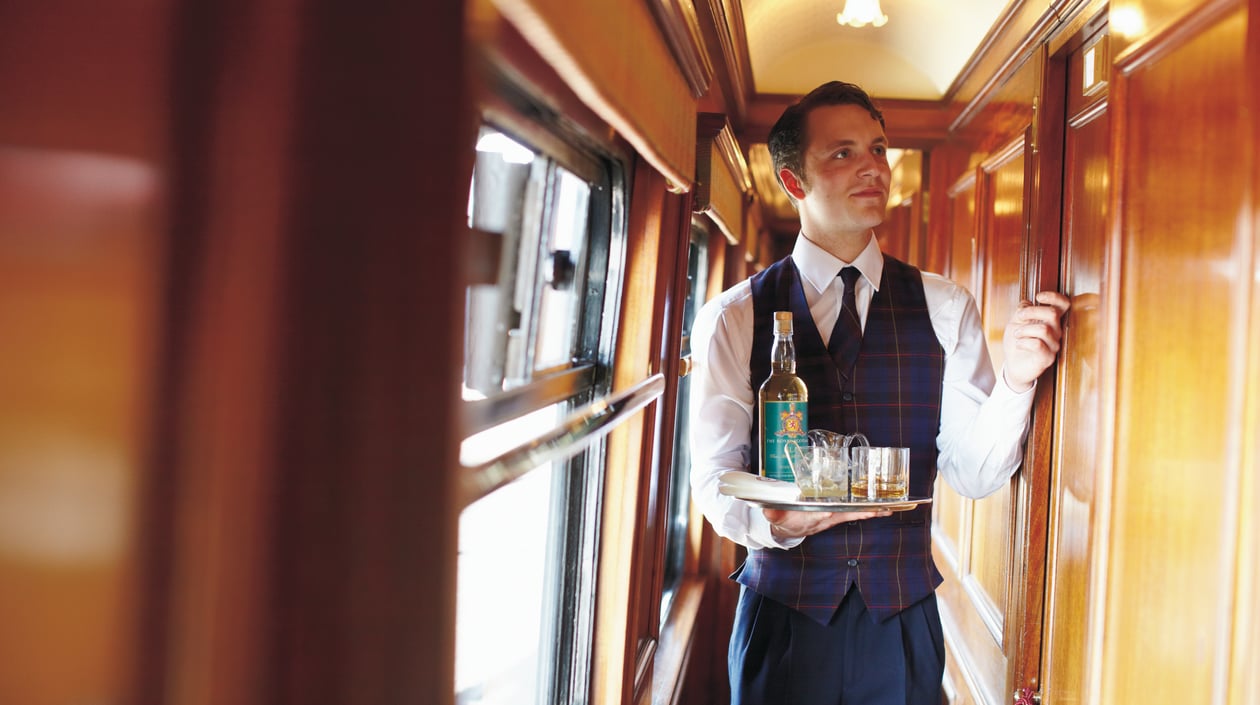 Royal Scotsman whiskey service