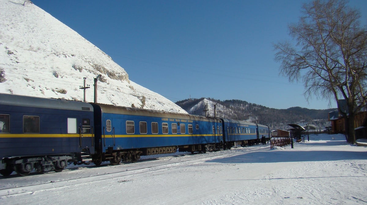 Winter train exterior