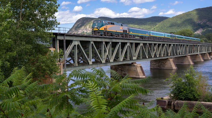 Per trein langs de grote steden in Oost-Canada