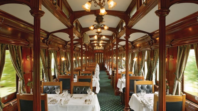 Per luxe privétrein van Rovos Rail, the Pride Of Africa, van Pretoria naar Kaapstad