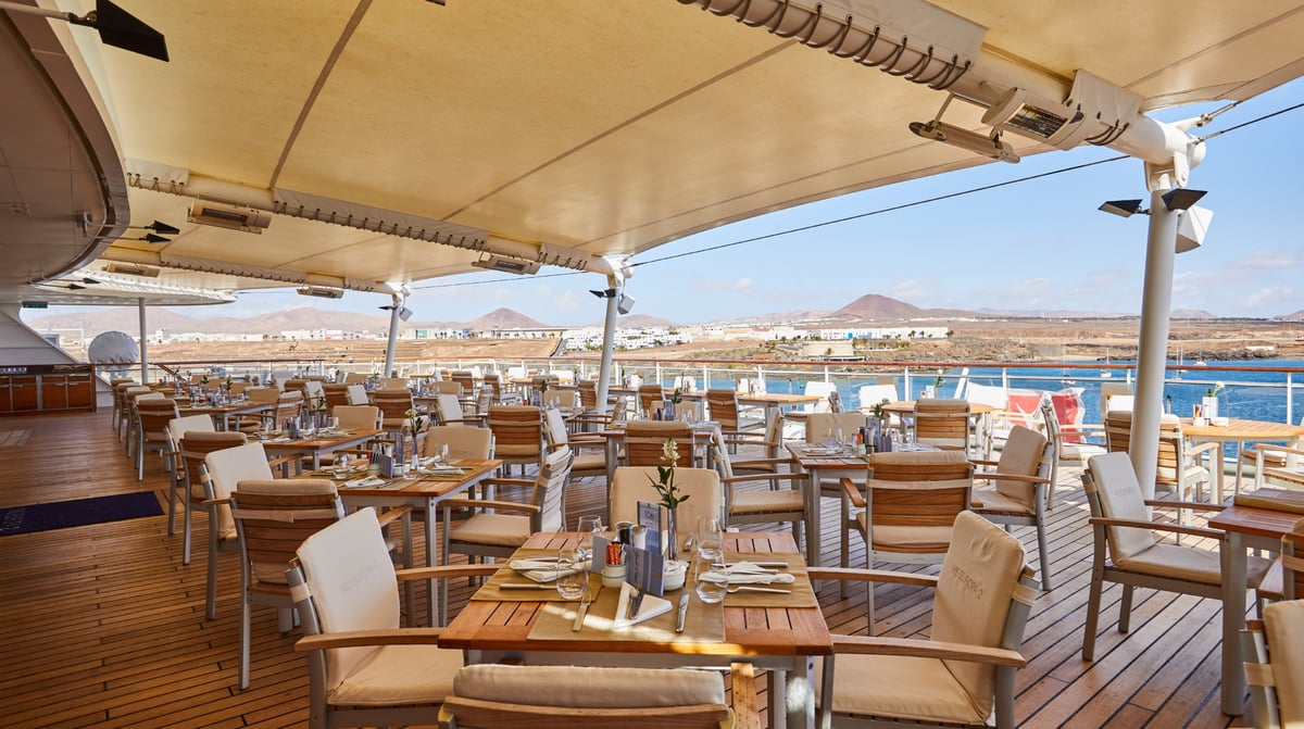 Europa 2 Yacht Club Restaurant terrace