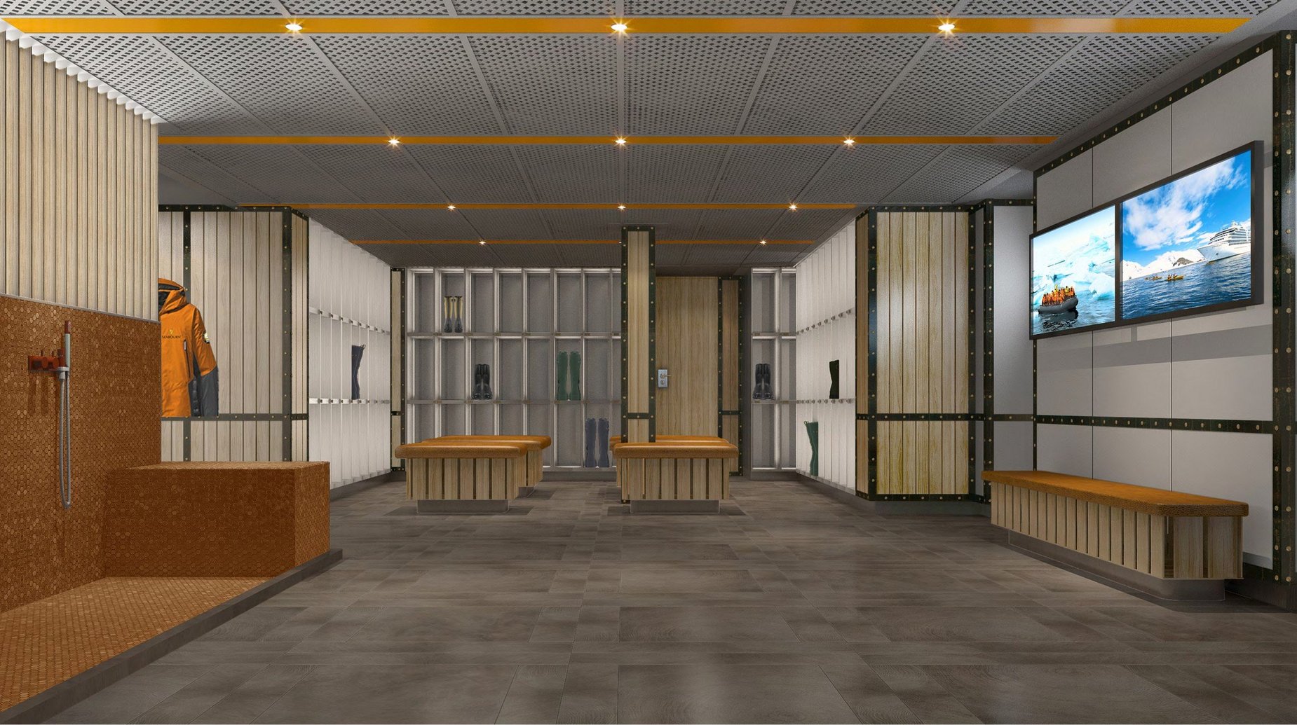 Seabourn expedition ships -The Landing Zone rendering
