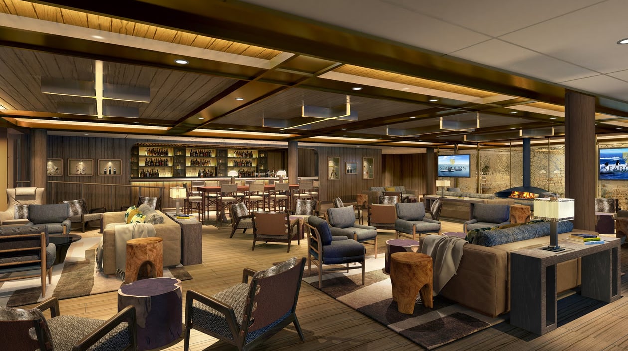Seabourn expedition ships - Expedition Lounge rendering