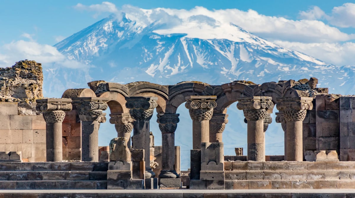 Centraal Azië - Armenië - Jerevan met berg Ararat