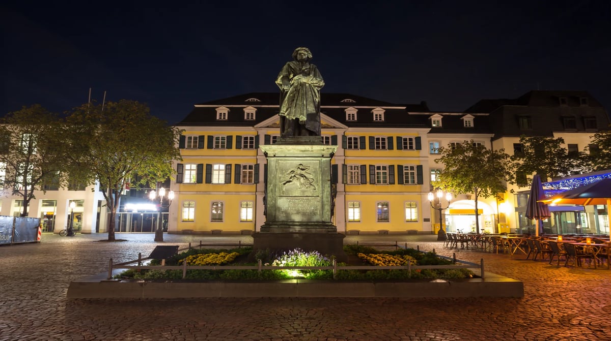 Bonn Beethoven by night-shutterstock_319487057