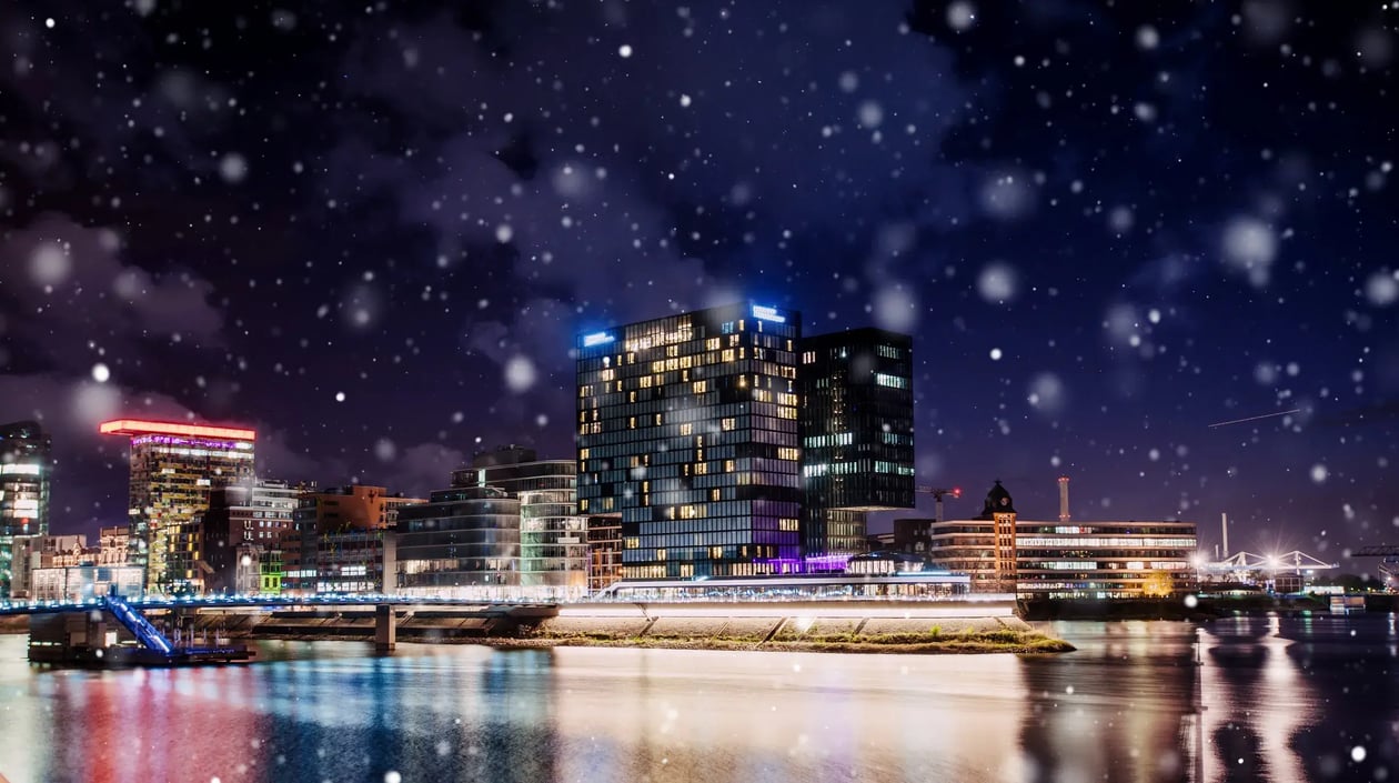 Düsseldorf winter, shutterstock_779814430