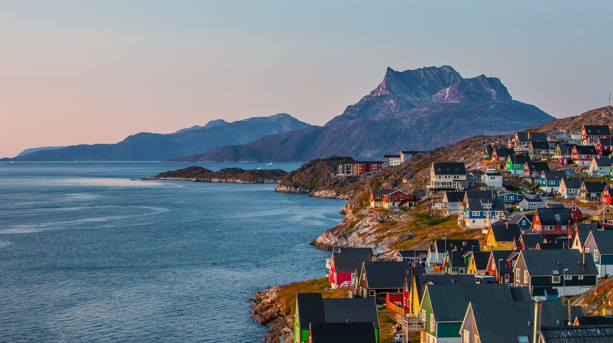 Groenland - Nuuk by sunset