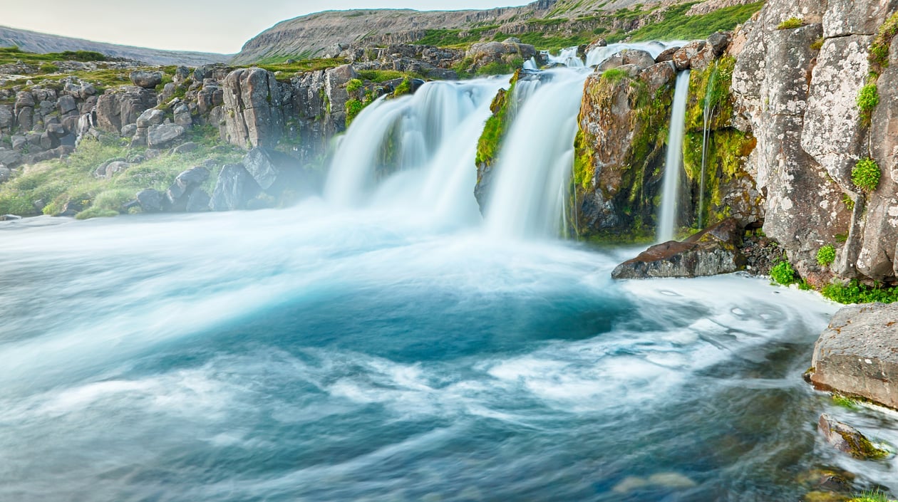 Dynjandi Waterval, Westfjorden, IJsland