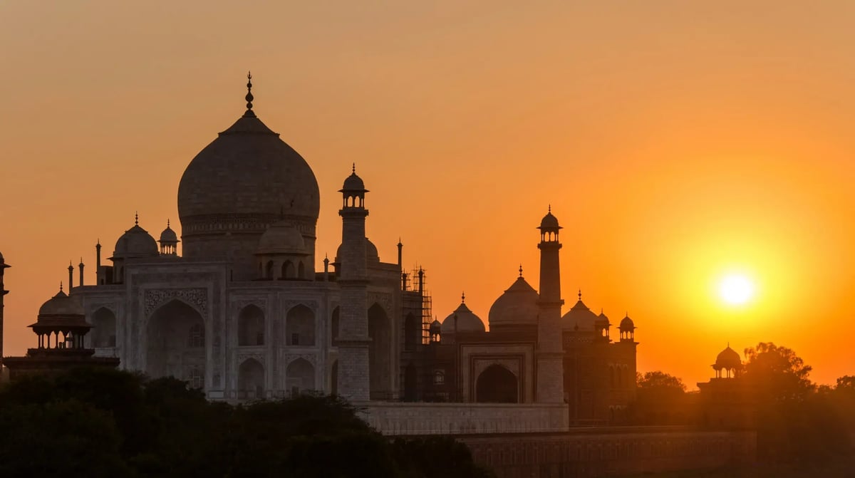 India, Agra, Taj Mahal, sunset_2619265781