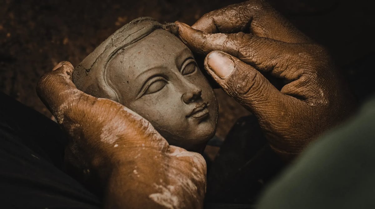 India, Calcutta, Kumartuli, Durga Idol_2371533965