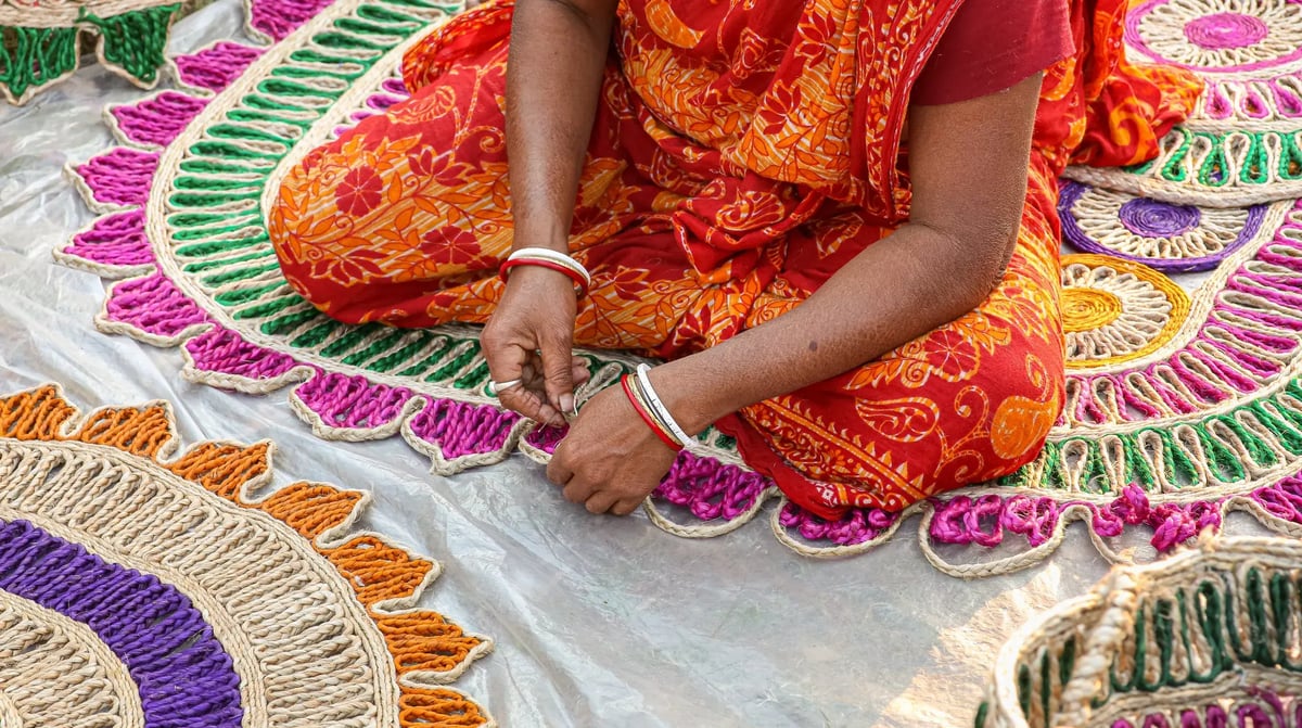 India, Calcutta, jute vloerkleed, shop_1584439975