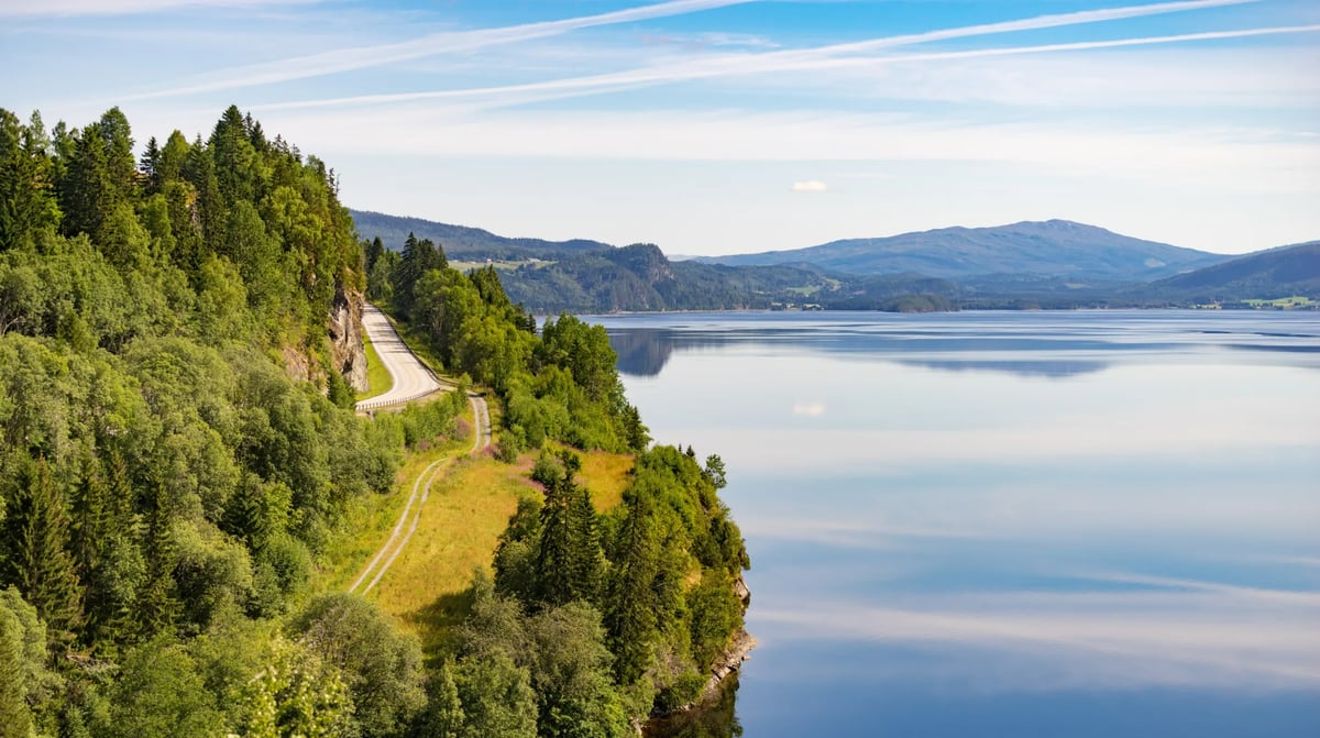 Noorwegen - Steinkjer met Lake Snasavatnet