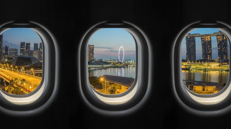 Singapore - zicht vanuit vliegtuig_1815405482