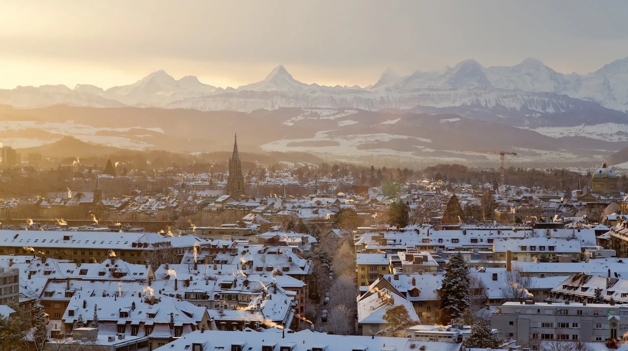Zwitserland, Bern in de winter