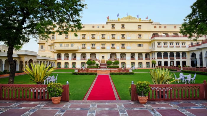 Raj Palace lawn