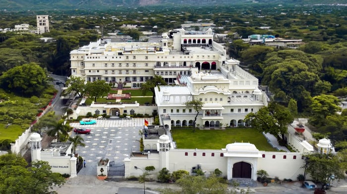 The Raj Palace Aerial