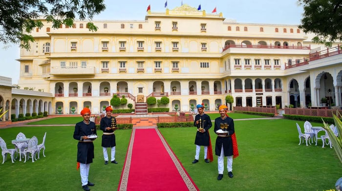 The Raj Palace welcome