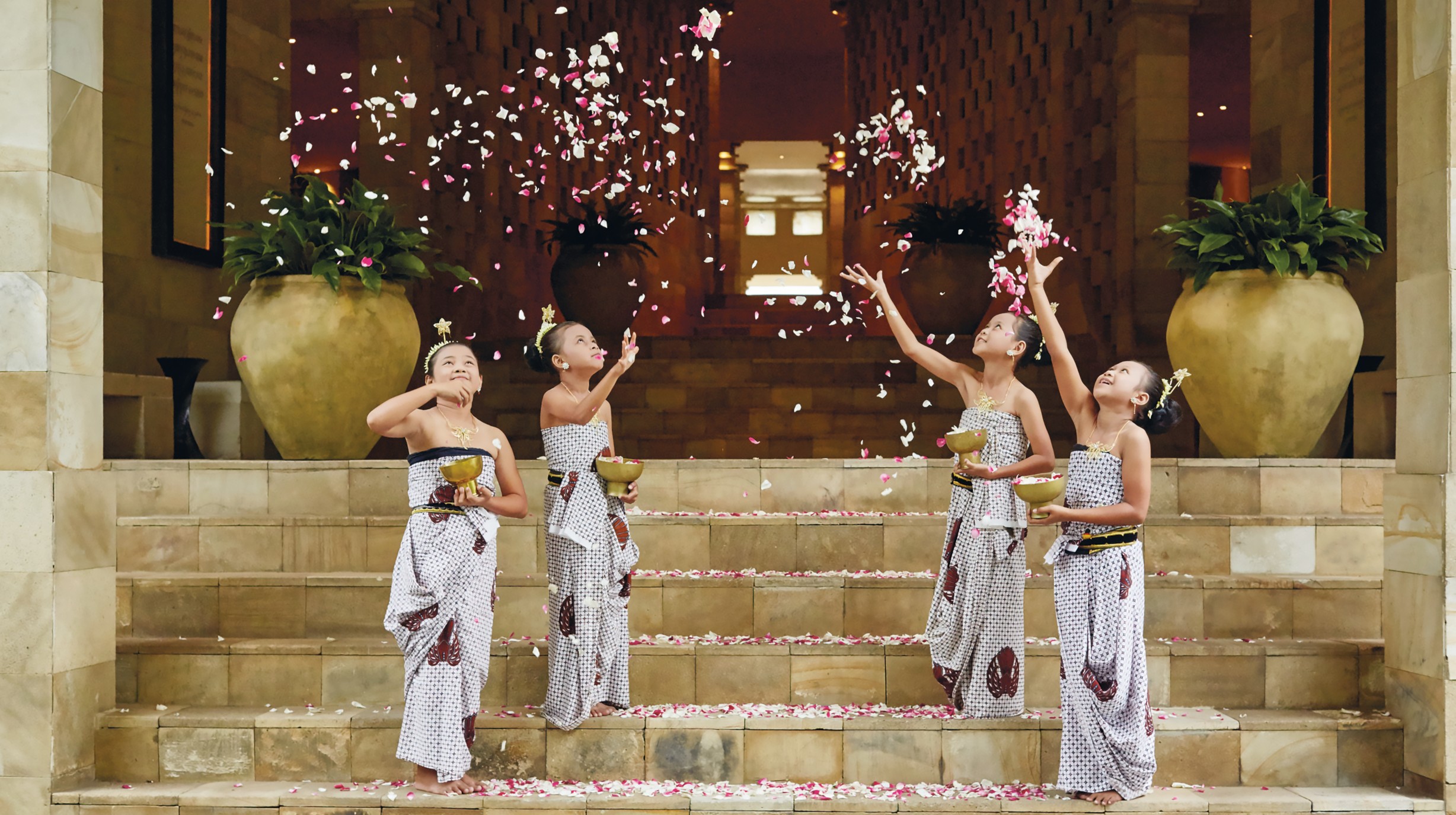 Amanjiwo, Indonesia - Flower Girls