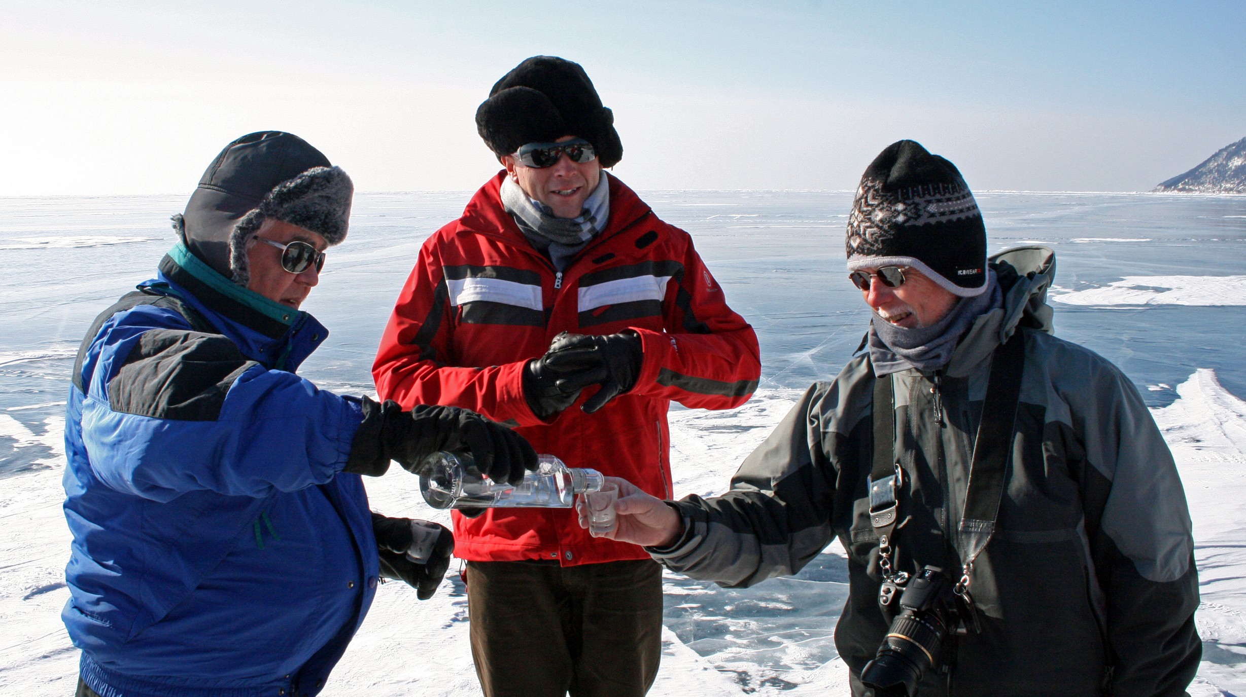 7.Essential vodka shots on Lake Baikal.26th Feb