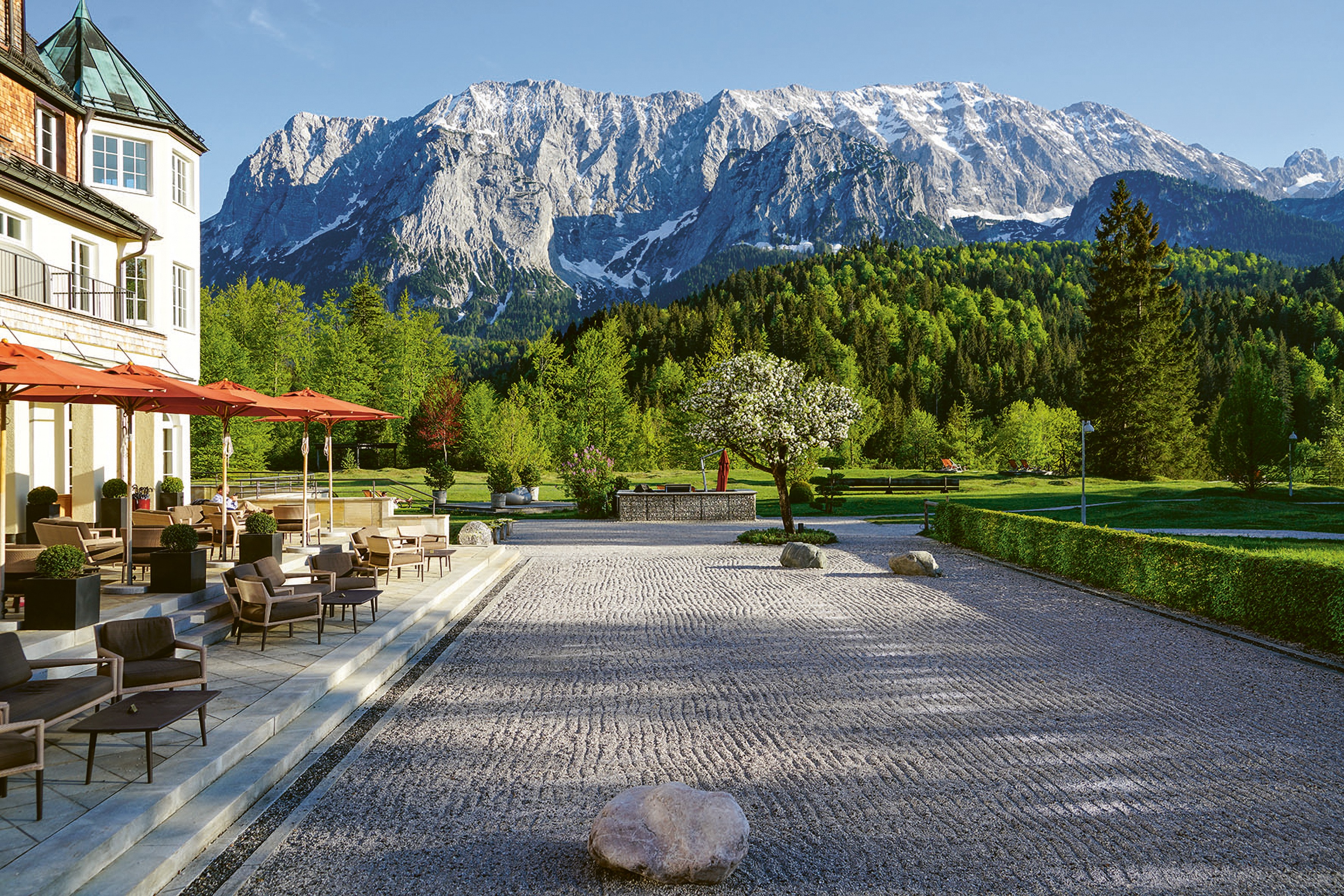 Schloss Elmau terras